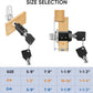 PTEROMY 12 Pack Cabinet Lock with Keys, 1-1/8'' Heavy Duty Tubular Cam Lock for RV Compartment Storage Locks, Full Set of RV Cam Locks (Black, 1-1/8'', 12 Pack)