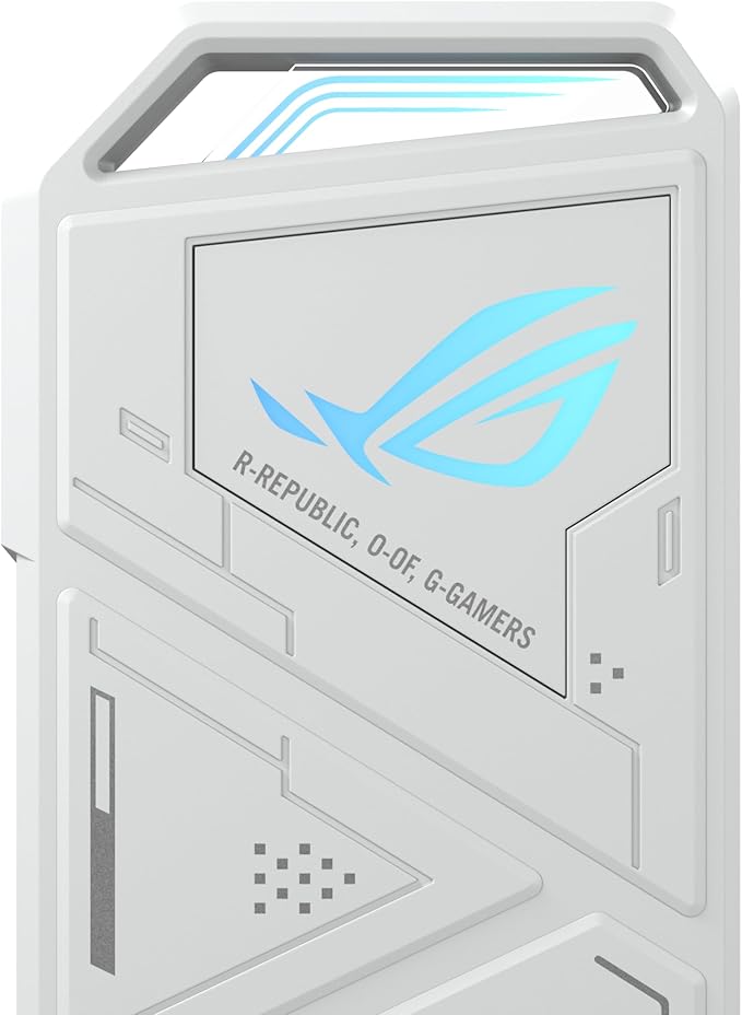 ASUS ROG Strix Arion White M.2 NVMe SSD Enclosure-USB3.2 Gen 2x1 Type-C (10Gbps), Dual USB-C to C & USB-C to A, Screwdriver-Free, Thermal Pads Included, Fits PCIe 2280/2260/2242/2230 M Key/B+M Key