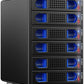 6 Bay Hard Drive Enclosure with Cooling Fan for 2.5“/3.5" SATA HDD/SSD with USB A/C 3.2 Gen 2, Support Hot Swappable, Daisy Chain Expansion, Tool-Free HDD Enclosure, DAS(NO RAID/NAS)