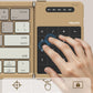 Nillkin Foldable Bluetooth Keyboard with Touchpad & Number Pad, Portable Bluetooth Keyboard with Full Size Keys, Pocket-Sized Wireless Travel Keyboards for iPad, Smartphone, Tablet and Laptop Khaki