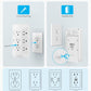 Wall Outlet Extender, 9 Outlet Splitter with 4 USB Ports (2 USB C), Multi Plug Wall Outlet Expander, 3-Sided Wall Charger Power Strip for Home, Office, Dorm, White
