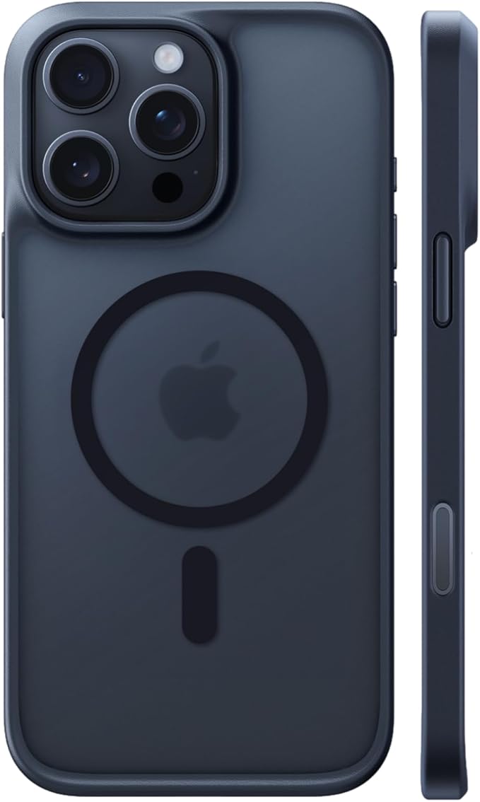 TORRAS for iPhone 13 Pro Max Case [Fit for MagSafe][12FT Military Grade Drop Tested] Magnetic Translucent Shockproof Slim Tough Anti-Fingerprint Case for iPhone 13 Pro Max, Black