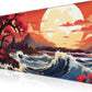 Mouse Pad, Large Huge Moon Over The Sea Desk Mat, Extended Non-Slip Gaming Keyboard Mousepad Desk Pad, Thick Stitched Edges Waterproof Mouse Mat 31.5"x15.7" (Beautiful Natural Landscape)