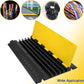 CXRCY 5 Channel Cable Protectors Ramp, 2Pack Cable Ramps,18000lbs Capacity Heavy Duty Rubber Driveway Traffic Speed Bumps Hose Cord Cable Protector Ramp for Wire/Hose/Pipe Hider