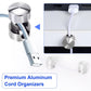 2 Sets Charger Holders for Cords, Silver Adjustable Cable Anchor Holders, Adhesive Metal Cord Clips, Cable Management Wire Organizers for Desk, Office, Nightstand