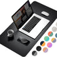 YSAGi Dual-Sided Desk Pad Protector, Waterproof Leather Desk Mat, Large Mouse Pad, Office Desk Pad Writing Pad (31.5" x 15.7", Black+Grey)