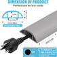 Floor Cord Cover Cavity 0.8"x0.37" Self Adhesive Cord Hider, 10FT Low Profile Cable Management, Extension Strip Protector for Wires, Prevent Cable Trips for Offices, Gyms, Exhibitions（Gray）