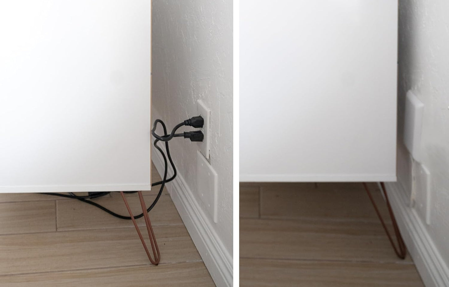 Sleek Socket Original & Patented Ultra-Thin Outlet Concealer with Cord Concealer Kit, Flat Extension Cord with Multi Outlets Power Strip, Ideal for Home Improvement, Hide Bulky and Messy Cords