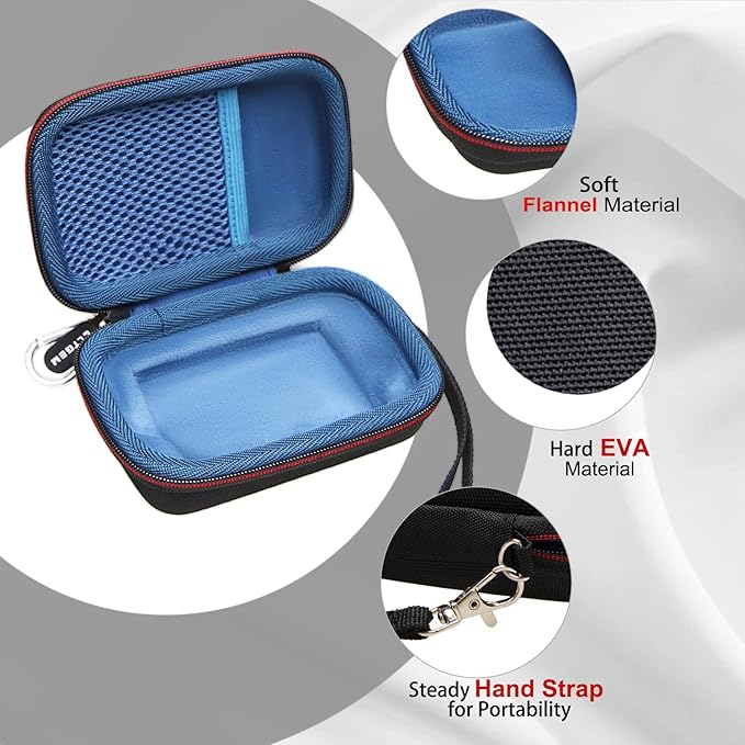 LTGEM Case Compatible with Samsung T7 / T7 Shield Portable SSD Solid State Drive 1TB 2TB 4TB, Office Travel Carrying Storage Bag - Blue(Case Only)