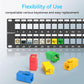 48 Port Blank Keystone Patch Panel with Snap-in Design, Cat6 Network Patch Panel 2U 19 inch, Rack Mount Ethernet Patch Panel (for Slim Keystone Only)
