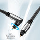 BlueRigger Optical Audio Toslink Cable - 15FT (90 Degrees Optical Cable for Soundbar, 360 Degree Rotatable Right Angle, S/PDIF Digital Toslink) - Fiber Optic Compatible with HDTV, Game Console, DVR