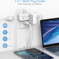 Multi Plug Outlet Splitter with USB, TESSAN 4 Electrical Multiple Outlet Extender with 3 USB Ports, Mini Double Plug Expander Surge Protector for Home, Office, Kitchen, Dorm Essentials, White