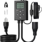 DEWENWILS Repeat Cycle Digital Timer, Interval Timer Outlet, Infinite/Day/Night Cycles, Photocell Light Sensor for Hydroponics Aquaponics Aeroponics, Pump, Fan, Water Heater, Indoor Use,1625W/125V/13A