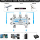4 Way Coaxial Cable Splitter,Support 10-2602MHz, RG6 Compatible, Nickel-Plated for Cable Splitter,Work with CATV, Satellite TV,Antenna System and MoCA Configurations