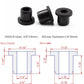 20 pcs 3/8" Drill Hole，1/4" ID Black Silicone Top hat Rubber Grommets for Wiring，Automotive，Firewall，Hole Plug，Desk，Screw，Water and Gas Pipe，Drain，House Siding，Cable Bushing，Glass，Wire Plug