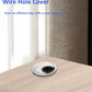 3 Pcs Satin Nickel Metal Cable Grommet, Zinc Alloy Desk Table Grommet Cable Cord Hole Cover for Home and Office, Fits 2inchs Hole 50MM Brushed Silver