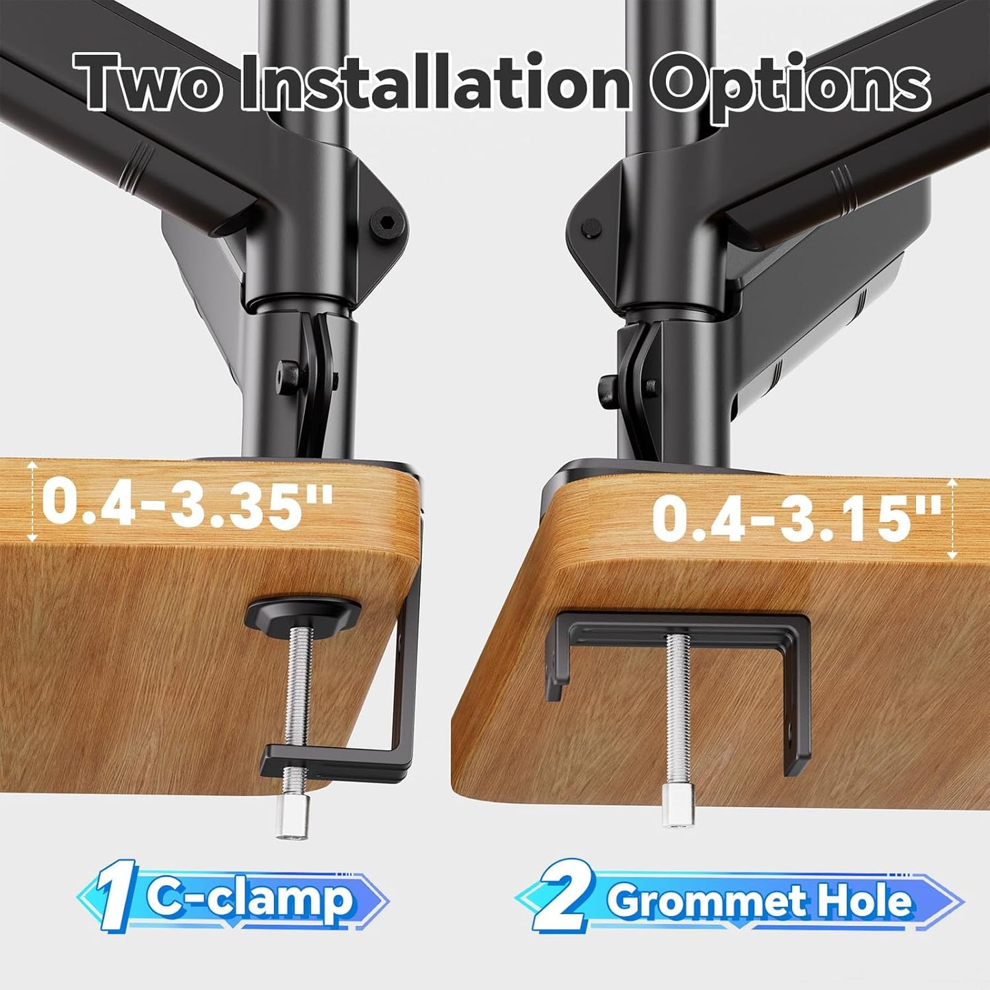 Simple Trending Dual Monitor Stand for 17-32 inch Computer Screens, Computer Stand, Adjustable Stand for 2 Monitors Holds up to 20 lbs, Black