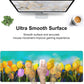 Tulips Flowers Desk Mat,Large Yellow and Violet Tulip Flowers Gaming Keyboard Mouse Pad,Non-Slip Rubber Base Desk Pad Thick Stitched Edges Waterproof Mousepad Mouse Mat 31.5"x11.8"