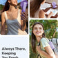 Aecooly Slim Portable Fan, Thin Handheld Fan, USB Rechargeable Mini Personal [24H Max Cooling Time], Battery Powered Small Foldable Pocket for Travel, Summer, Gifts for Women, Girls -Purple