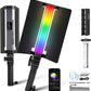 NEEWER RGB1 LED Tube Light Stick with Metal Barndoor, Handle, Touch Bar/APP Control, Magnetic Handheld RGB Video Light, 3200K-5600K CRI98+ Dimmable Photography Lighting with 6400mAh Battery, 17 Scenes