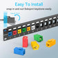 12 Port Mini Blank Keystone Patch Panel with Snap-in Design (2 Pack), Cat6 Network Patch Panel 1U 10 inch, Rack Mount Ethernet Patch Panel (for Slim Keystone Only)