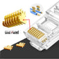 PETECHTOOL RJ45 Cat6 Pass Through Connectors Gold Plated 8P8C Ends and Blue Strain Relief Boots for CAT6 RJ45 Ethernet Network Cable Connector Plug Cover 100/100 (200 Packs Total)