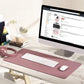 YSAGi Non-Slip Leather Desk Pad Blotter, Waterproof Laptop Computer Desk Keyboard Mat, Table Protector Mat, Large Mouse Pad for Office/Work/Home/Decor(Dark Pink, 31.5" x 15.7")