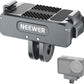 NEEWER Upgraded Magnetic Mount Adapter Compatible with DJI Osmo 360 / Action 5 Pro/4/3, Quick Release Action Camera Mount Vlogging Accessories with 1/4" Tripod Thread, AC011 Dark Gray