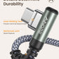 AINOPE USB C Cable 10FT 3.1A Type C Charger Fast Charging, Right Angle USB Type C Cable, Nylon Braided USB C Charging Cable Compatible with Galaxy S10 S9 S8 Plus, A51 A11 A10 A20, LG V50 V40 G8 G7