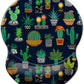 ITNRSIIET Ergonomic Mouse Pad with Gel Wrist Support Small Wrist Rest Smooth Surface Non-Slip PU Base Comfortable Office Supplies Pain Relief, 8.7 x 7.2 inches, Cute Cactus with Black Design