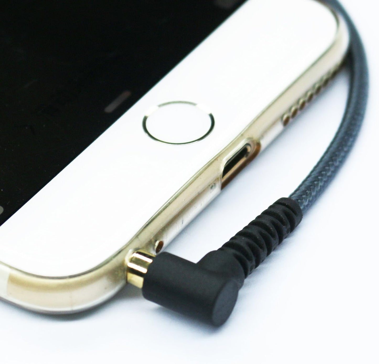 200cm(6ft) Right Angle 4 Pole 3.5mm 1/8 inch Male to 4 Pole 3.5mm 1/8 inch Female Stereo Audio Headphone Earphone Extension Cable Adapter Cord Tangle-Free Braided Wire