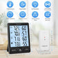 Geevon Indoor Outdoor Thermometer Wireless 3 Remote Sensors, 5-Inch Display Digital Hygrometer Thermometer Temperature Humidity Monitor with 8S Backlight, Battery-Powered (Black)