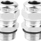 NPT 1/2" Stainless Steel Waterproof Cable Gland IP68 Waterproof Cable Gland Adjustable 6-12mm Cable Gland Protectors - 2 Pcs