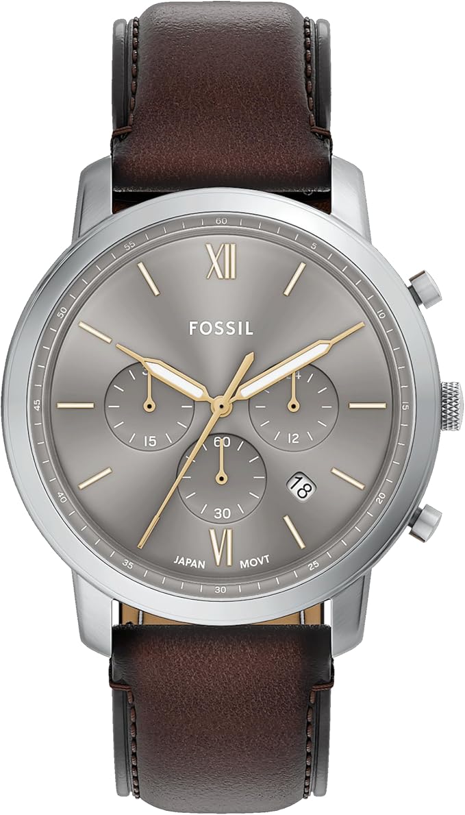 Fossil Men's Neutra Quartz Stainless Steel and Leather Chronograph Watch