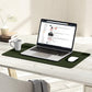 YSAGi Non-Slip Leather Desk Pad, Waterproof Laptop Computer Desk Keyboard Mat, Table Protector Blotter Mat, Large Mouse Pad for Office/Work/Home/Decor(Olive Green, 23.6" x 13.7")