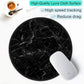ITNRSIIET Round Mouse Pad with Stitched Edge Premium-Textured Waterproof Non-Slip Rubber Base Desktop Protection Mat Diameter 8.7 inches, Black Marbling