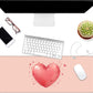 Dynippy Thin Extended Gaming Mouse Pad （31.5 * 11.8 * 0.08 inch） with Stitched Edges Large Mousepad Long XXL Keyboard and Mouse pad Desk Mat for Gaming Office & Home - Love Pattern