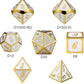DnDnD White with Gold Number DND Dice Sets,Solid Metal Die with Free Gorgeous Metal Tin for Dungeons and Dragons D&D Role Playing Game Tabletop Games