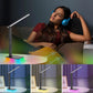 LED Desk Lamp for Home Office, USB Charging Port, Reading Lamp Desk Light with 5 Brightness, 3 Colors, Table Lamp with Clock, Alarm, Date, Temperature, Desk Lamp for College Dorm Room (Black)
