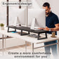 TEAMIX Black 42 inch Dual Monitor Riser,Wood and Steel Long Monitor Stand for 2 Monitors with Storage Large TV Riser Computer Laptop Stand for Desk Office Organization