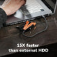 DATO External SSD 500GB, External Solid State Drive Portable SSD External USB 3.2 Gen 2x2 Type-C OTG Supported Compatible with PS5 and Xbox, up to 1600/1500 MB/s IP67 Waterproof - ARES Amber Shield