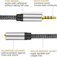 Male to Female Audio Cable 3Ft,Tan QY Male to Female for Phone Headphone Conversion Cord 3.5mm 4 Pole Audio Adapter for Tablet/PC/ PS4 and More (3Ft, Silver)