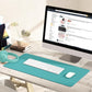 YSAGi Non-Slip Leather Desk Pad, Waterproof Laptop Computer Desk Keyboard Mat, Table Protector Blotter Mat, Large Mouse Pad for Office/Work/Home/Decor(Green Blue, 31.5" x 15.7")