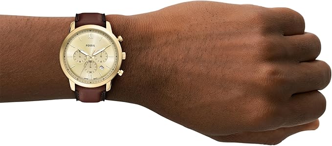 Fossil Men's Neutra Quartz Stainless Steel and Leather Chronograph Watch
