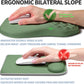Ergonomic Raised Mouse Pad Wrist Support with Bilateral Slope Memory Foam Mousepad for Wrist Rest and Carpal Tunnel Pain Relief 11.8x7.9〃 Green