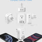 USB Charger Block, TESSAN Wall Plug Adapter with Electrical 4 Box Splitter 3 USB Wall Charger Ports, Multi Plug Outlet Extender Charging for Cruise, Travel, Office, Dorm Essentials, White