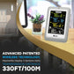 Indoor Outdoor Thermometer Wireless, 4.5 Inch Display Digital Hygrometer Thermometer Temperature Humidity Monitor with 330ft Range Sensor and Adjustable Backlight (Multi)