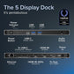 Plugable USB C Docking Station 5 Monitors, 140W DisplayLink Dock Connects up to Five 4K Displays for MacBook Windows Thunderbolt 4 Laptops, 2x HDMI, 3x USBC 2.5Gbps Ethernet, Driver Required UD-7400PD