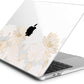 Batianda Premium Case for New MacBook Air 15 inch 2025 M4 2024 2023 with M3 M2 Chip Model A3241/A3114/A2941, Designed Protective Plastic Hardshell & Keyboard Cover & Screen Protector, Gold Lotus