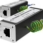 20KA Ethernet Surge Protector Gigabit, 2Pack PoE++ Network Protection, RJ45 Surge Protector-Ethernet Transformer, Lightning Arrestor CAT5/CAT6 Thunder Arrestor-Mounting Flange/GDT
